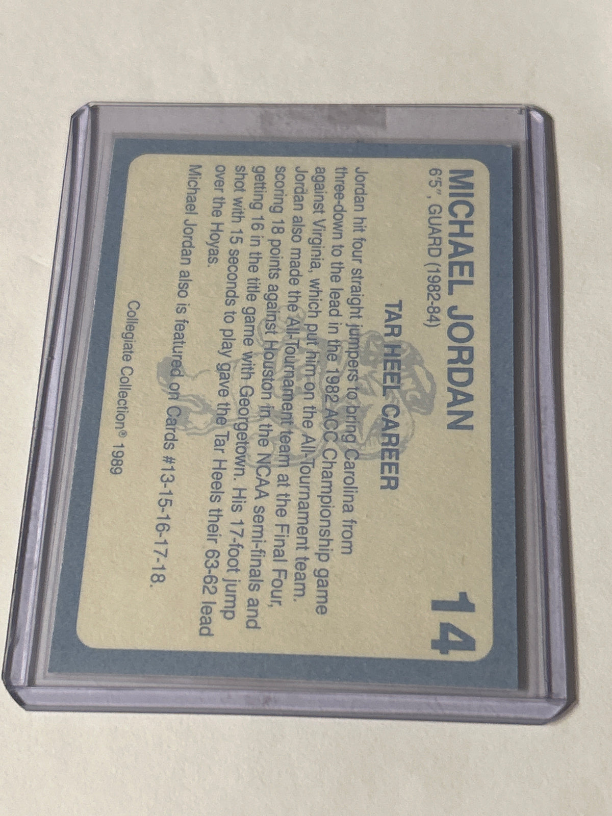 1989‑90 Collegiate Collection / Coca‑Cola North Carolina’s Finest – Michael Jordan #14