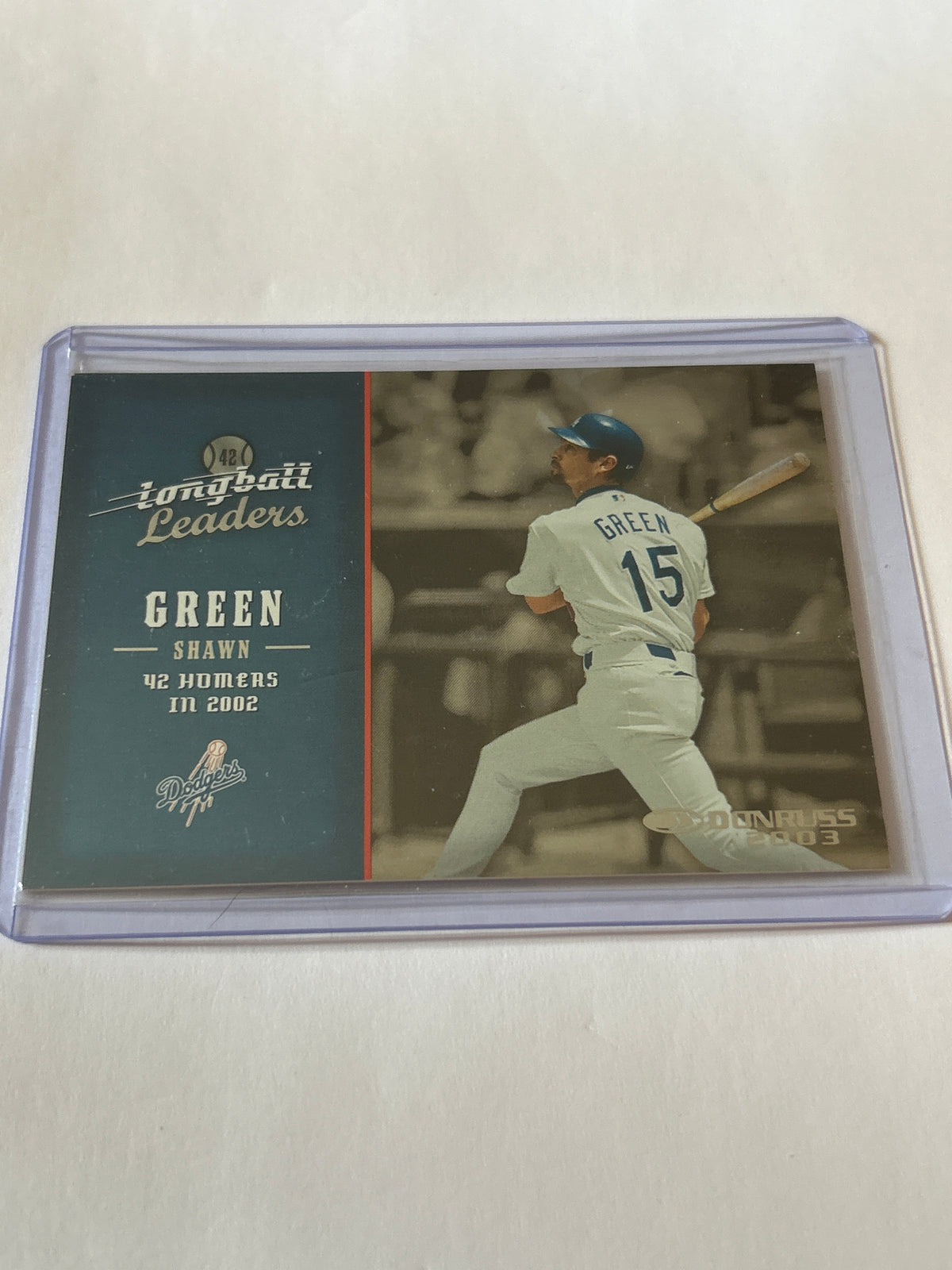 2003 Donruss - Longball Leaders Shawn Green #LL-9 55/1000