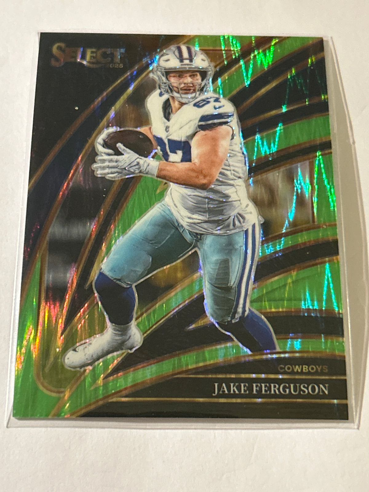 2025 Panini Select - Club Level Jake Ferguson #297 Neon Green shock prizm 669/800