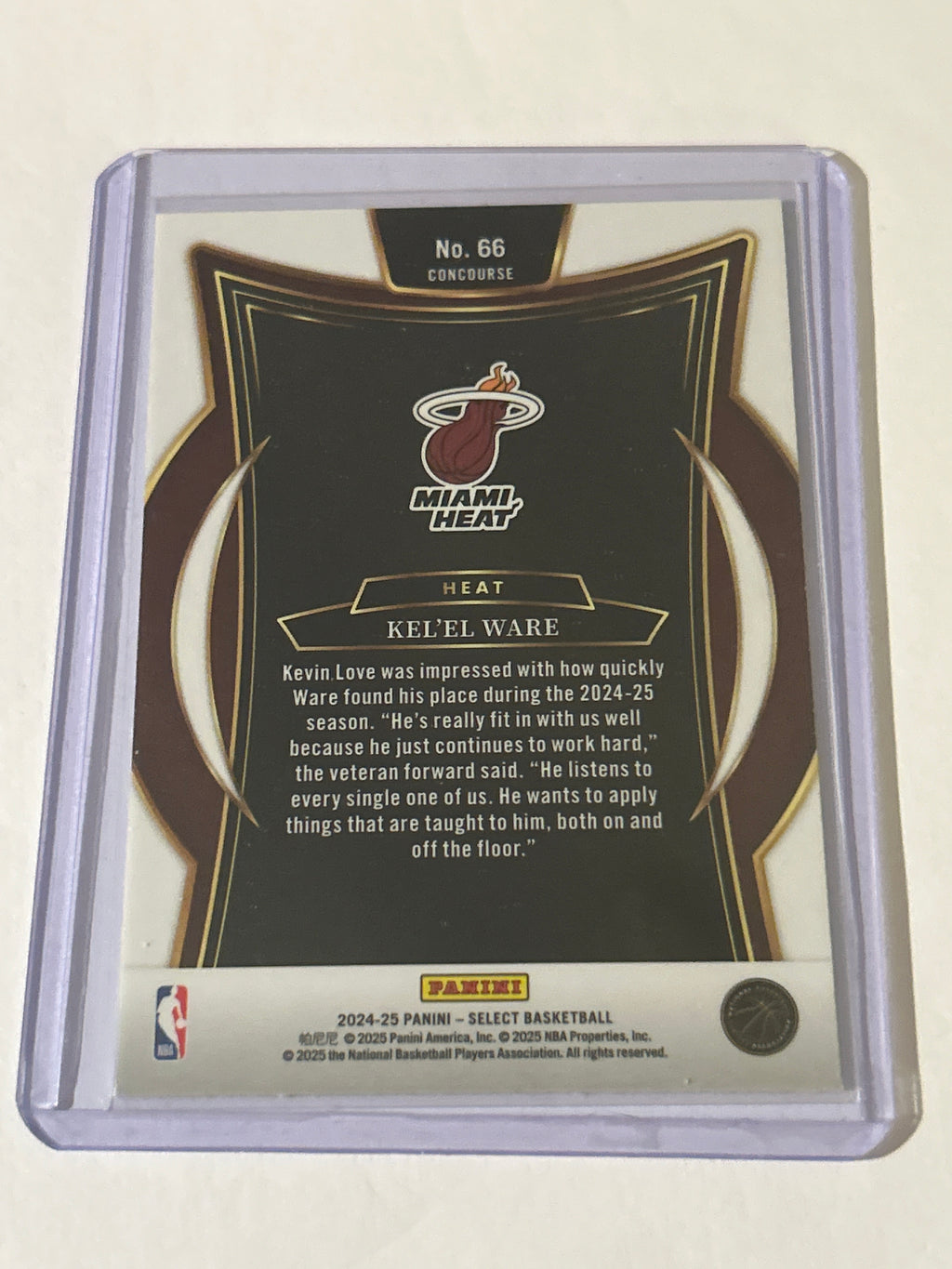 2024-25 Panini Select - Concourse Kel'el Ware #66 Blue Prizm (RC)