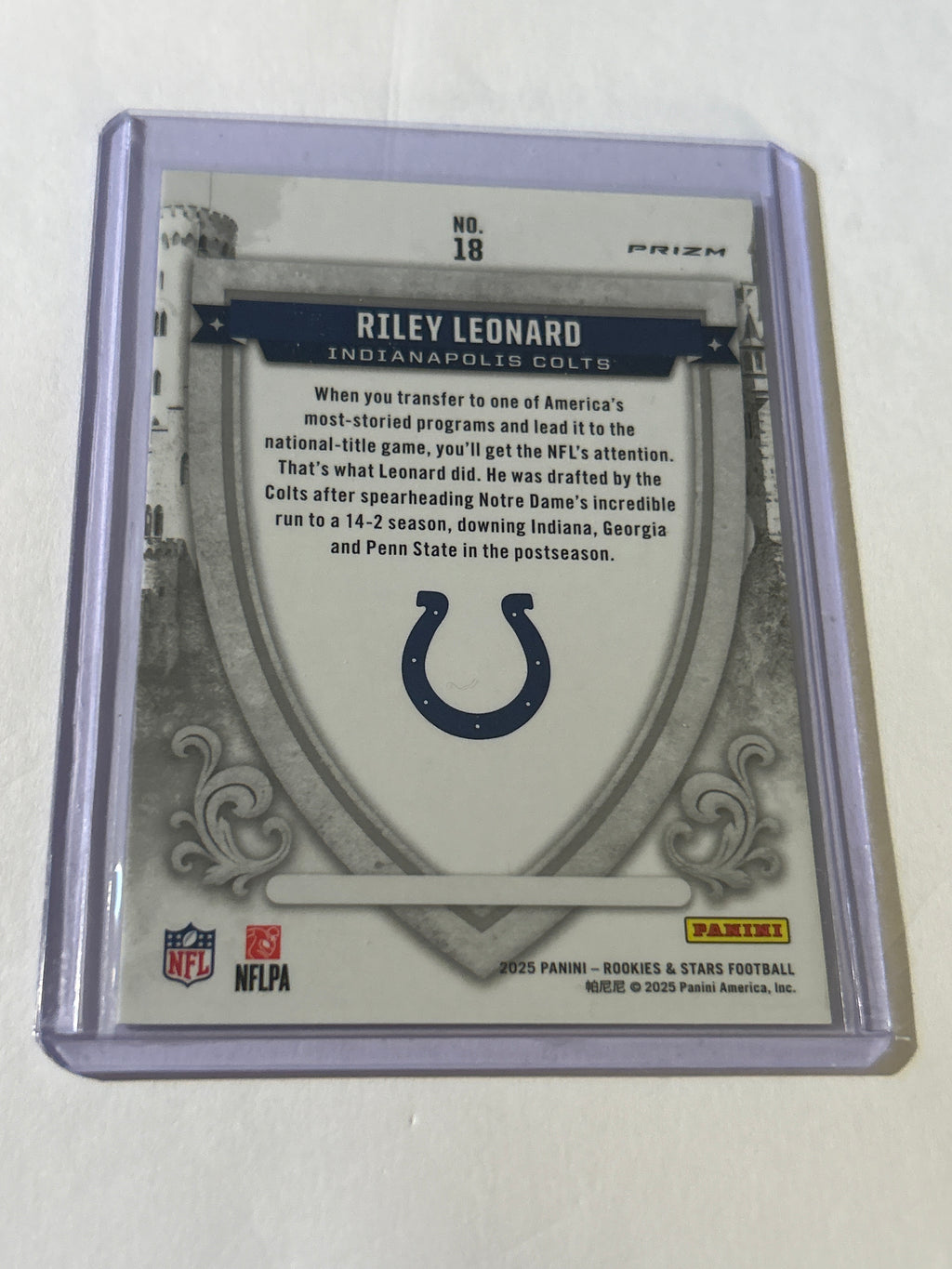2025 Panini Rookies & Stars - Crusade Riley Leonard #18 Silver (RC)