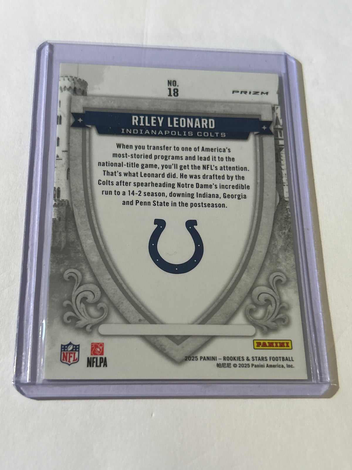 2025 Panini Rookies & Stars - Crusade Riley Leonard #18 Silver (RC)
