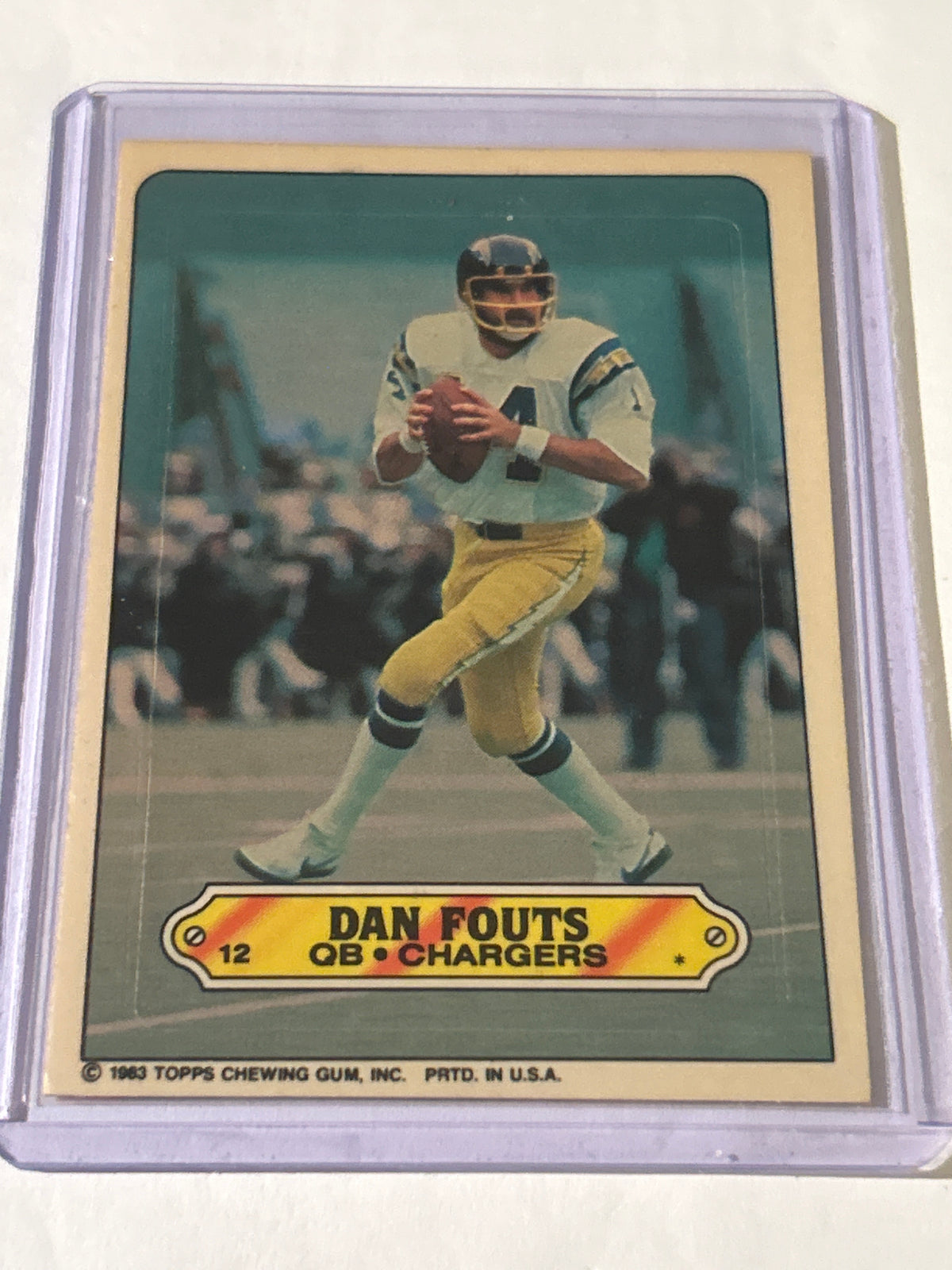 1983 Topps - Stickers Dan Fouts #12