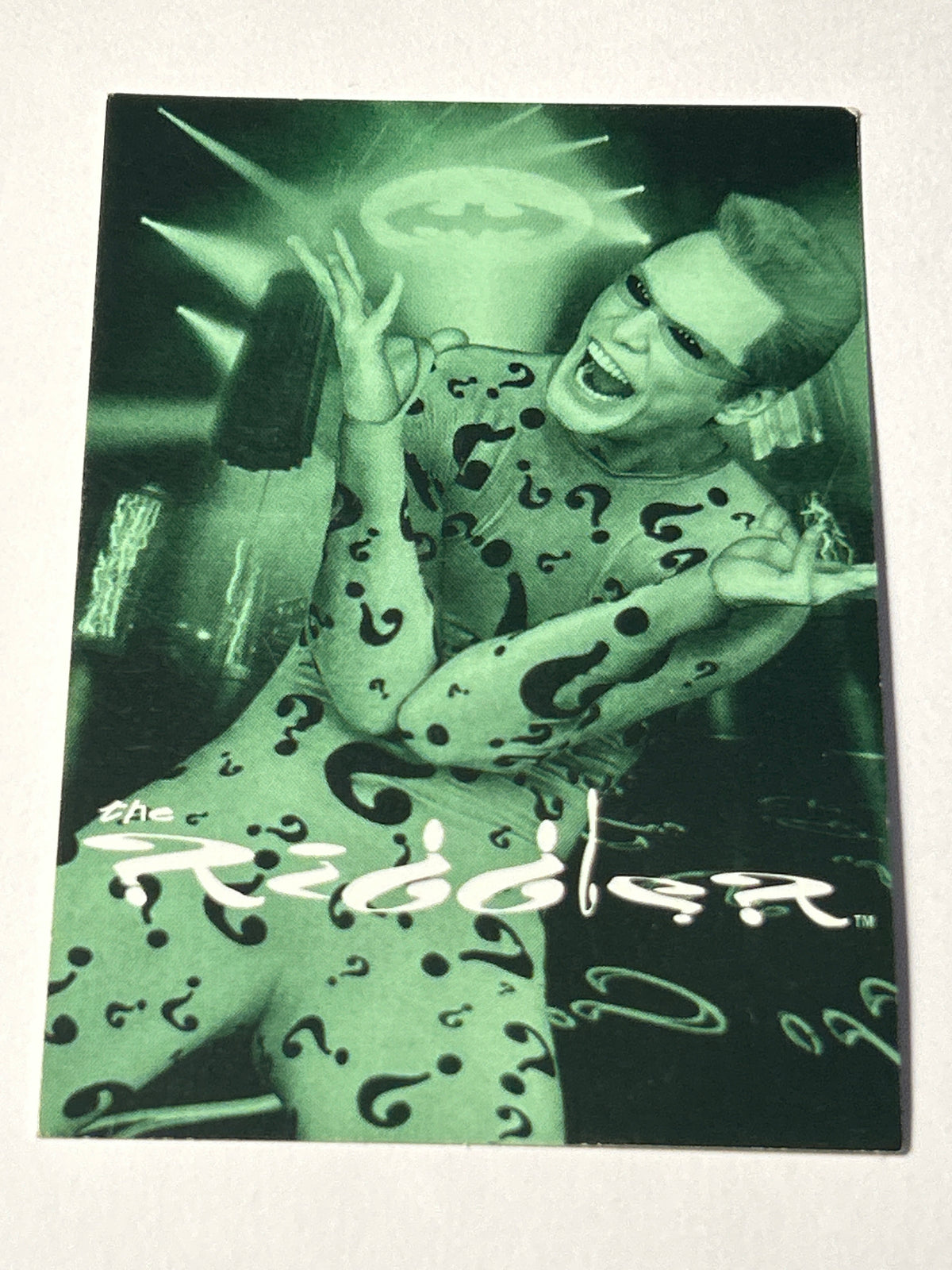 1995 Atlantic Group Batman Forever The Riddler Jim Carrey Card *d8 *a1
