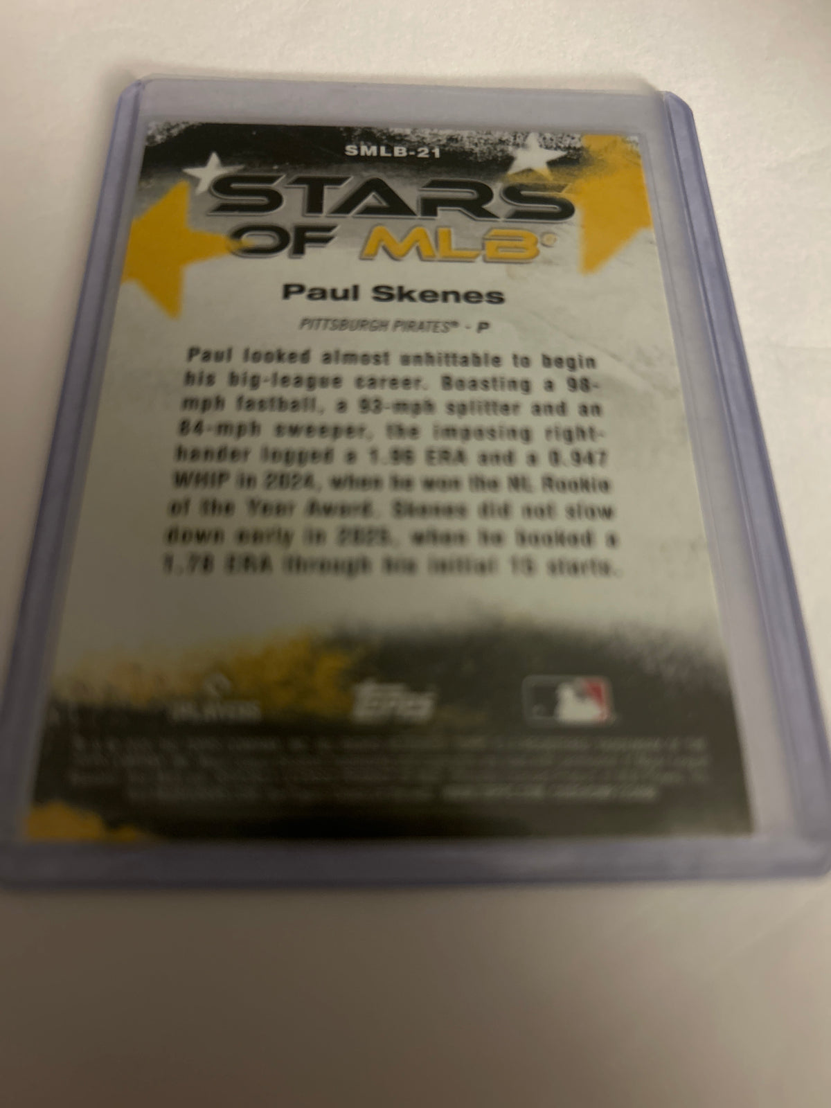 2026 Topps Series 1 - Stars of Mlb Paul Skenes #SMLB-21
