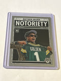 2025 Panini Mosaic - Notoriety Matthew Golden #21 (RC)