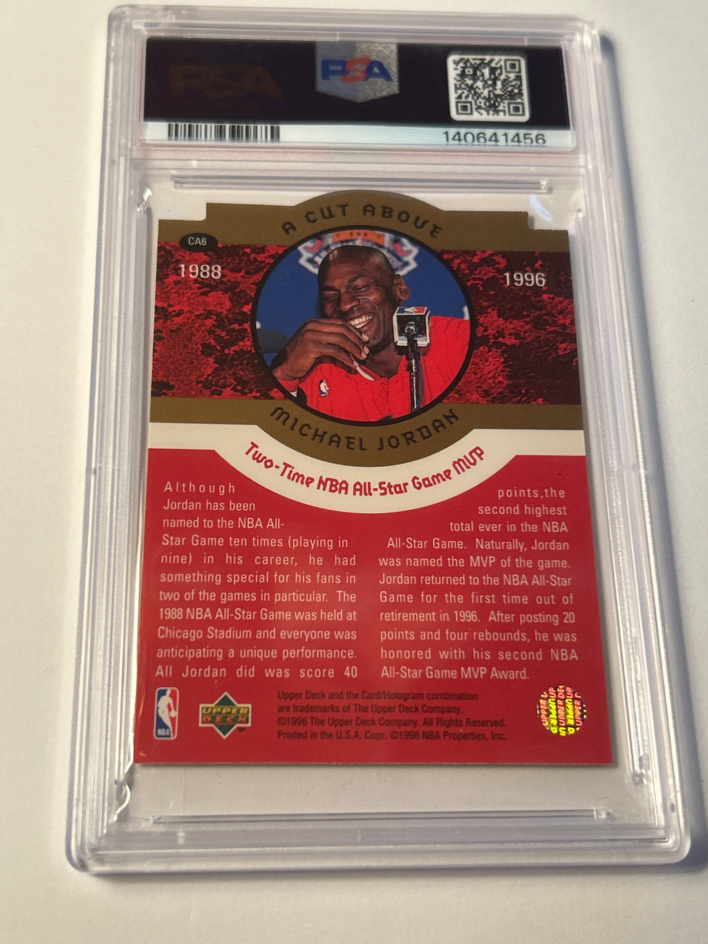 1996 Collector's Choice A Cut Above #CA6 Michael Jordan PSA 7 NM