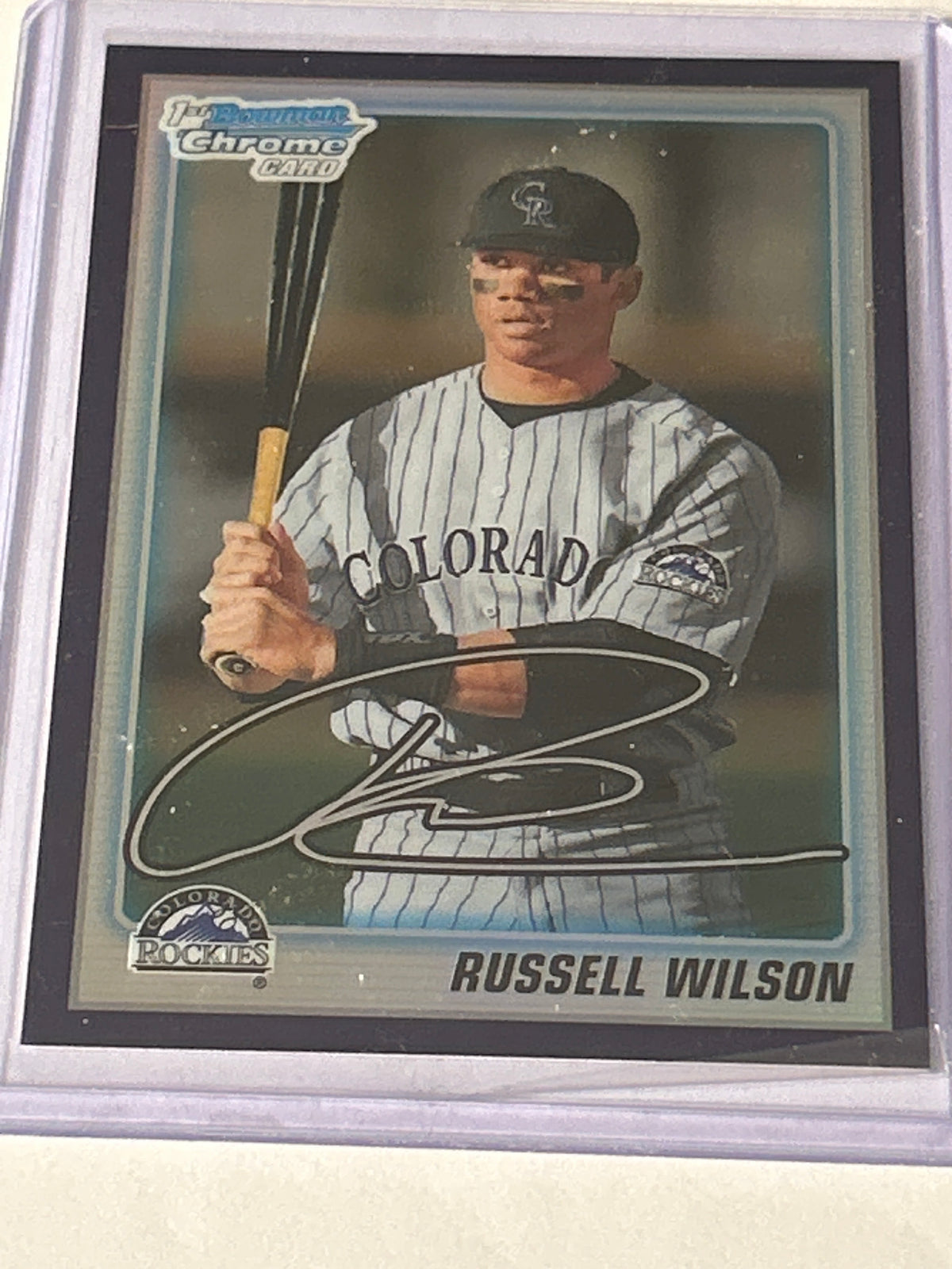 2010 Bowman Draft Picks & Prospects- Chrome Draft Picks- Russell Wilson - #BDP47-Purple Refractor (RC)