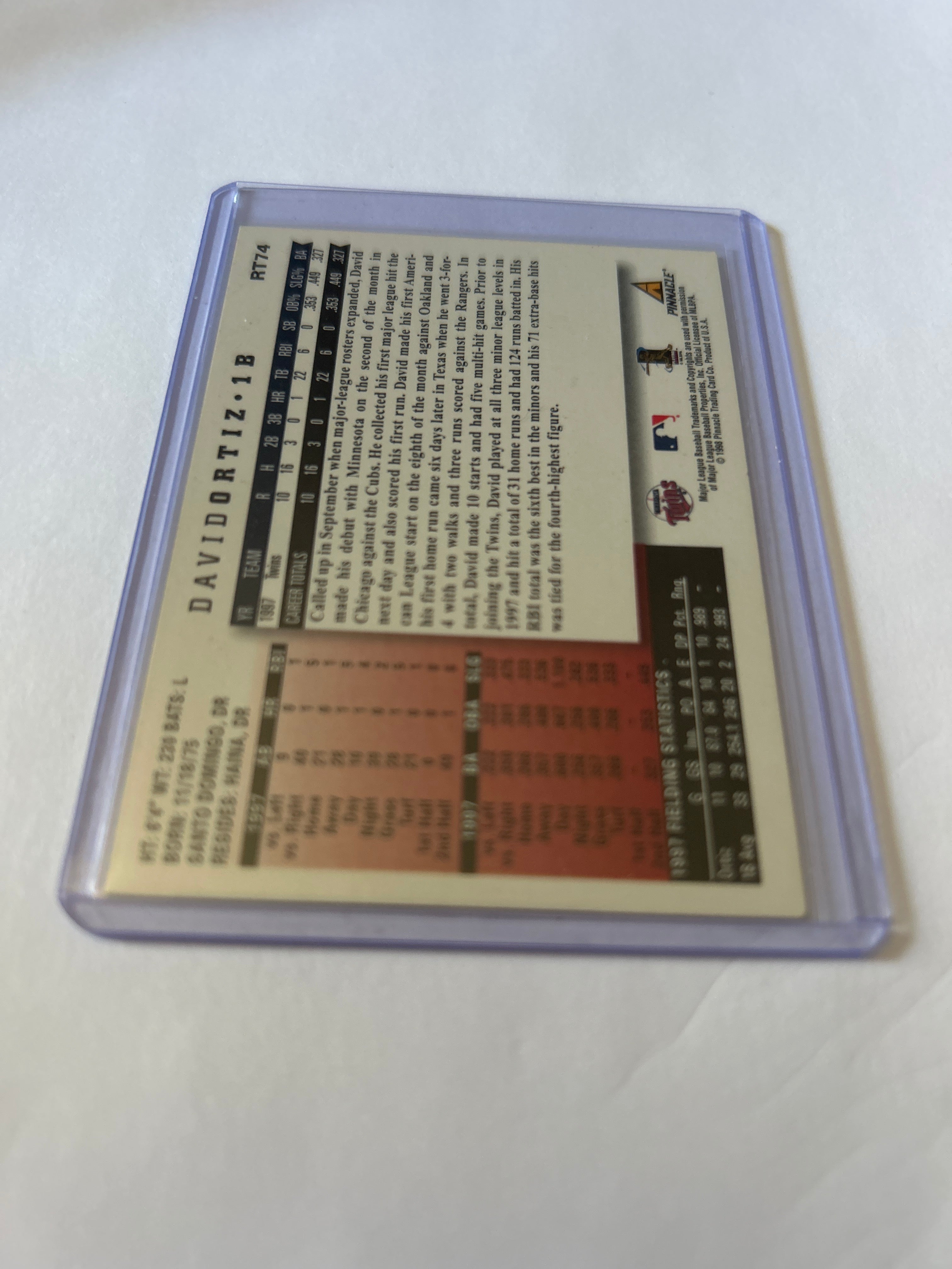 1998 Score Rookie Traded - David Ortiz #RT74