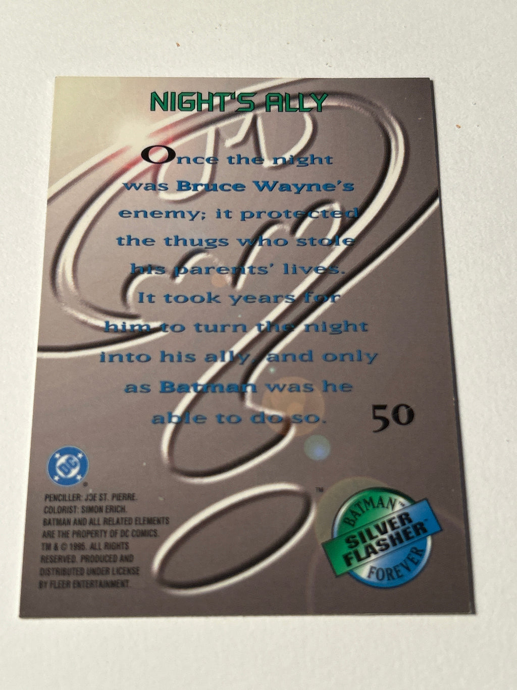 1995 Fleer Metal Batman Forever - Card #50 “Night’s Ally”
