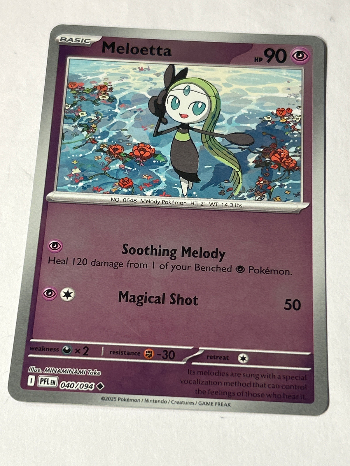2025 Pokemon Phantasmal Flames Meloetta #040/094 Uncommon