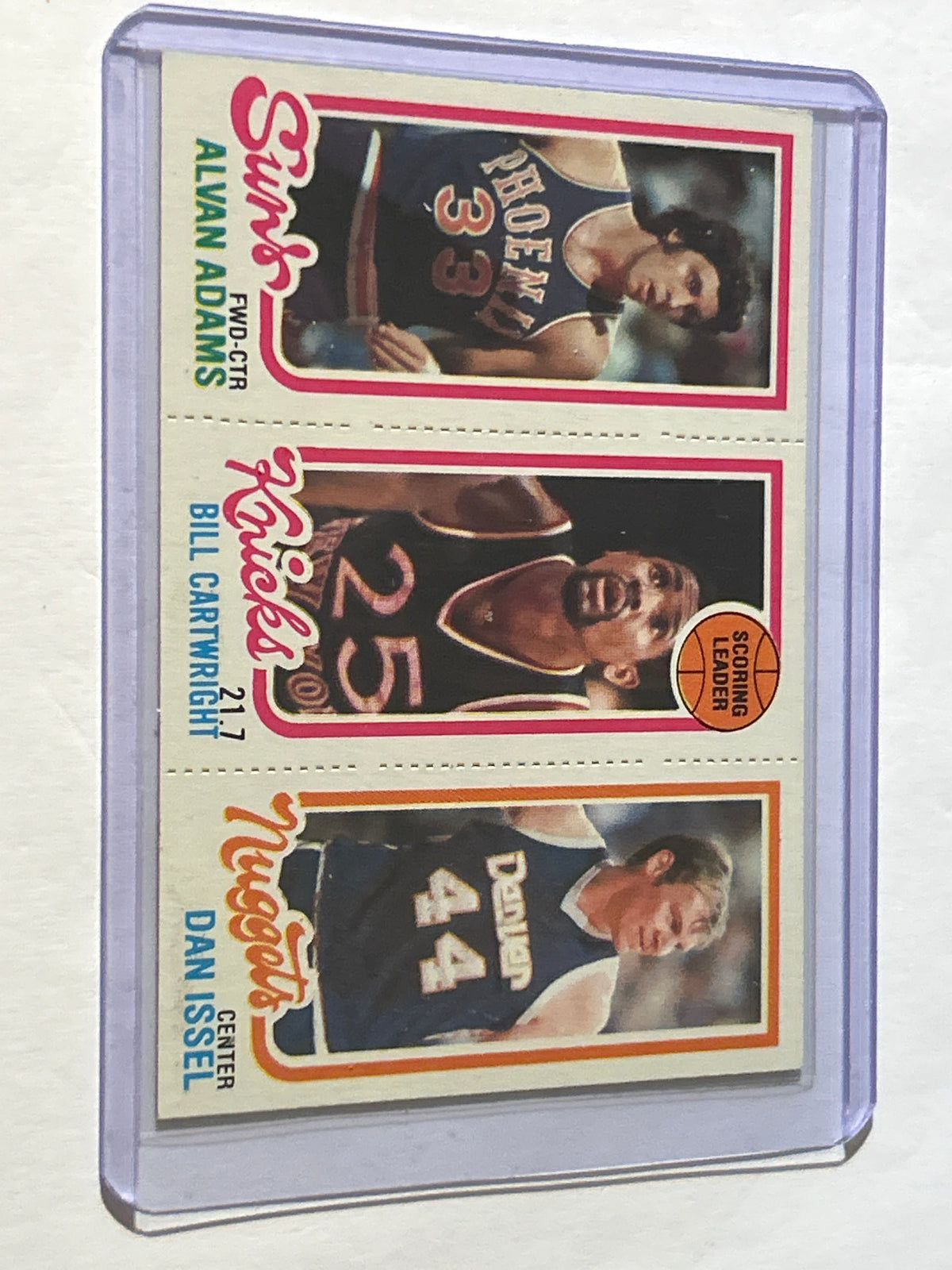 1980-81 Topps- Dan Issel- Bill Cartwright- Alvan Adams (RC) #76-163-189