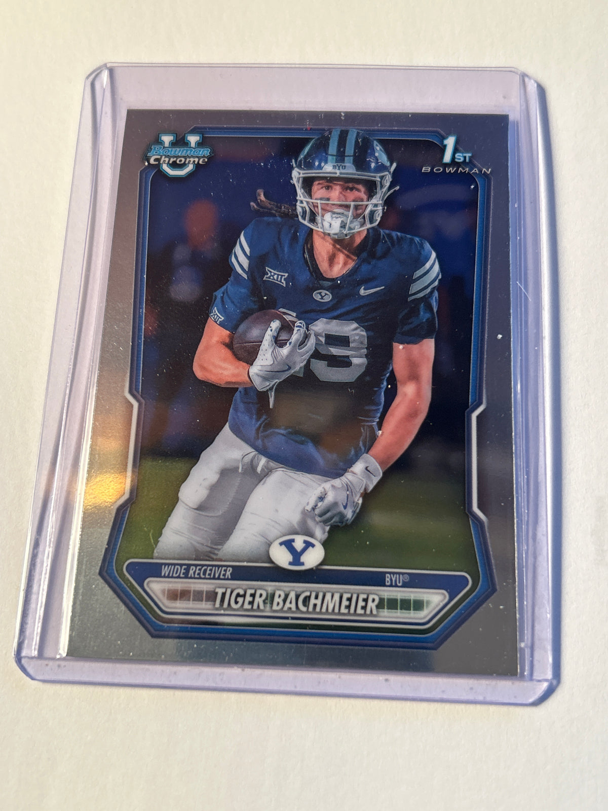 Bowman U Chrome Tiger Bachmeier 1st Bowman BYU Cougars Wide Receiver