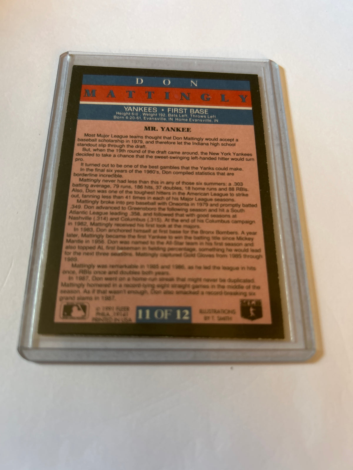 1991 Fleer - Pro-Vision Don Mattingly #11 of 12