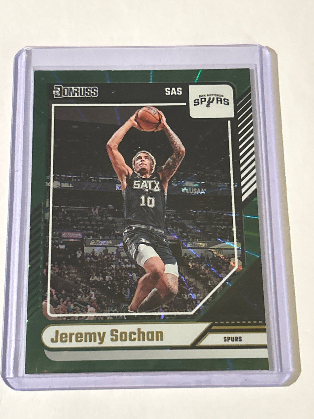 2024-25 Panini Donruss - Jeremy Sochan #180 Holo Green Laser