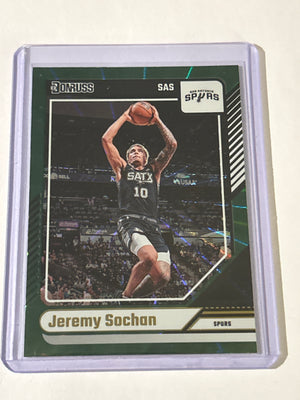 2024-25 Panini Donruss - Jeremy Sochan #180 Holo Green Laser