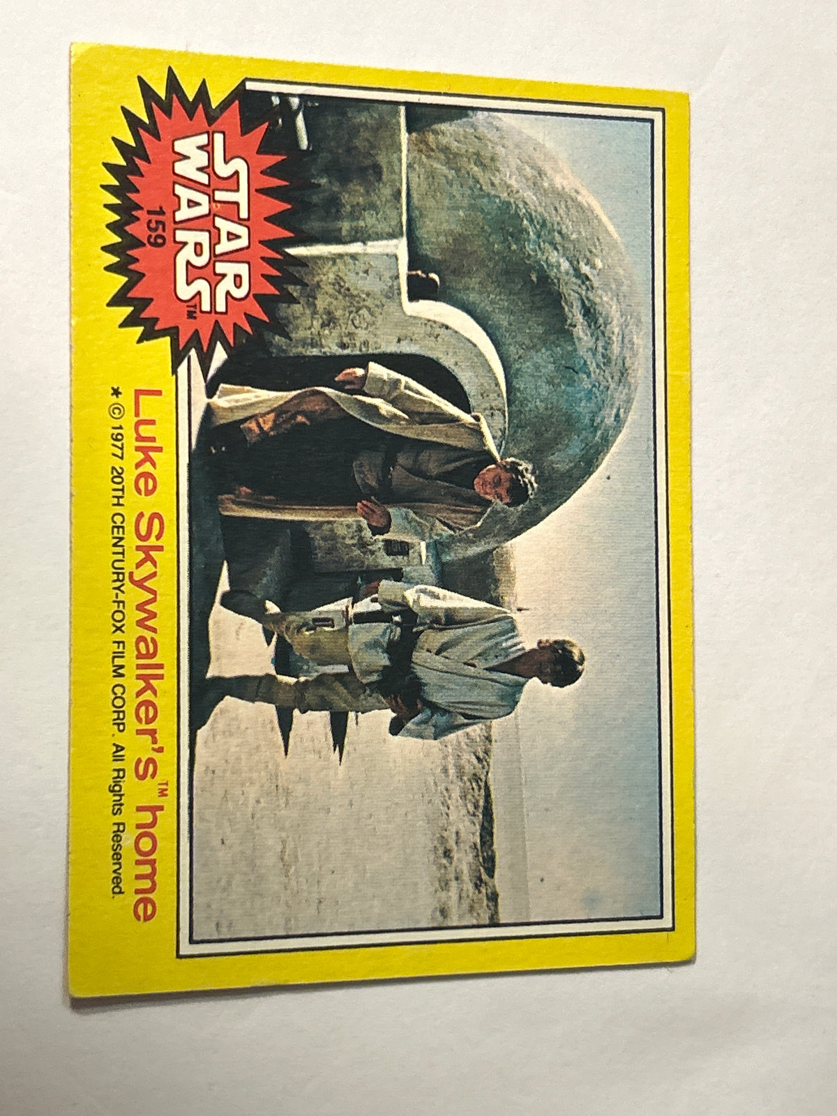 1977 Topps Star Wars #159 Luke Skywalker's Home, Yellow Series 3,