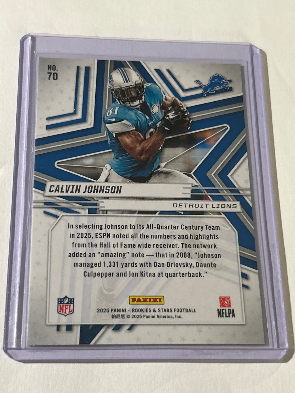 2025 Panini Rookies & Stars - Calvin Johnson #70 Green
