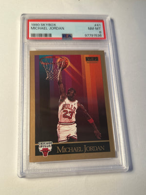 1990 Skybox #41 Michael Jordan PSA 8 NM-MT Chicago Bulls