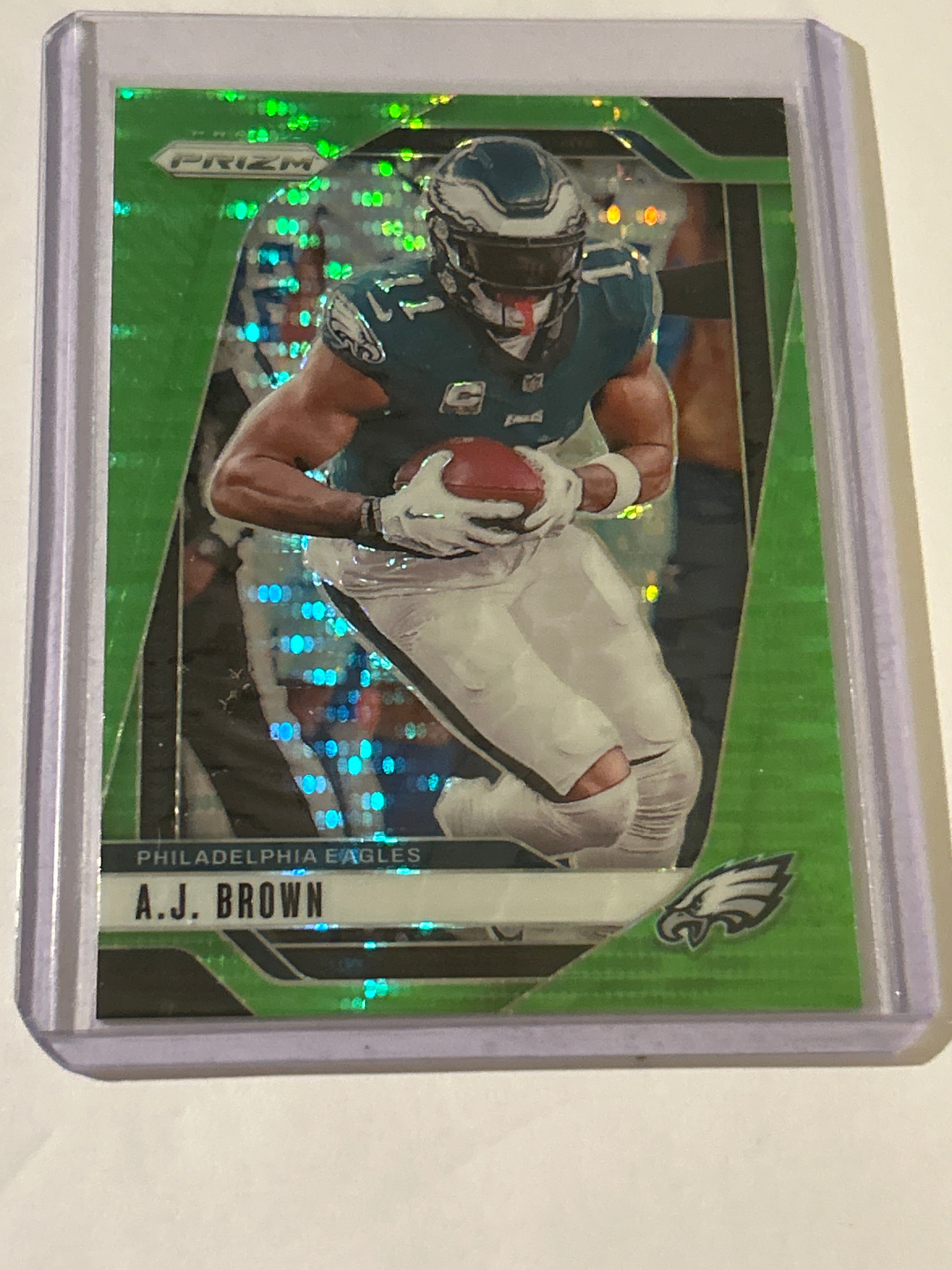 2024 Panini Prizm - A.J. Brown #233 Neon Green Pulsar Prizm