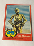 1977 Topps Star Wars Series 2 Red #98 See-Threepio (C-3PO) (Movie Facts Back)