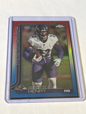 2025 Topps Chrome Derrick Henry - #25- Red, White and Blue Refractor