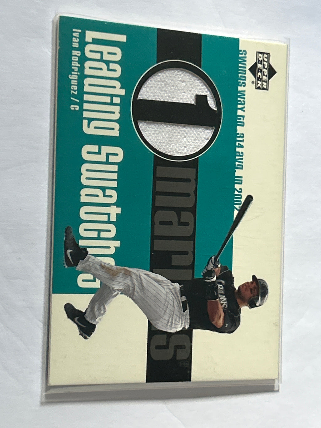 2003 Upper Deck - Leading Swatches Ivan Rodriguez #LS-IR (MEM)