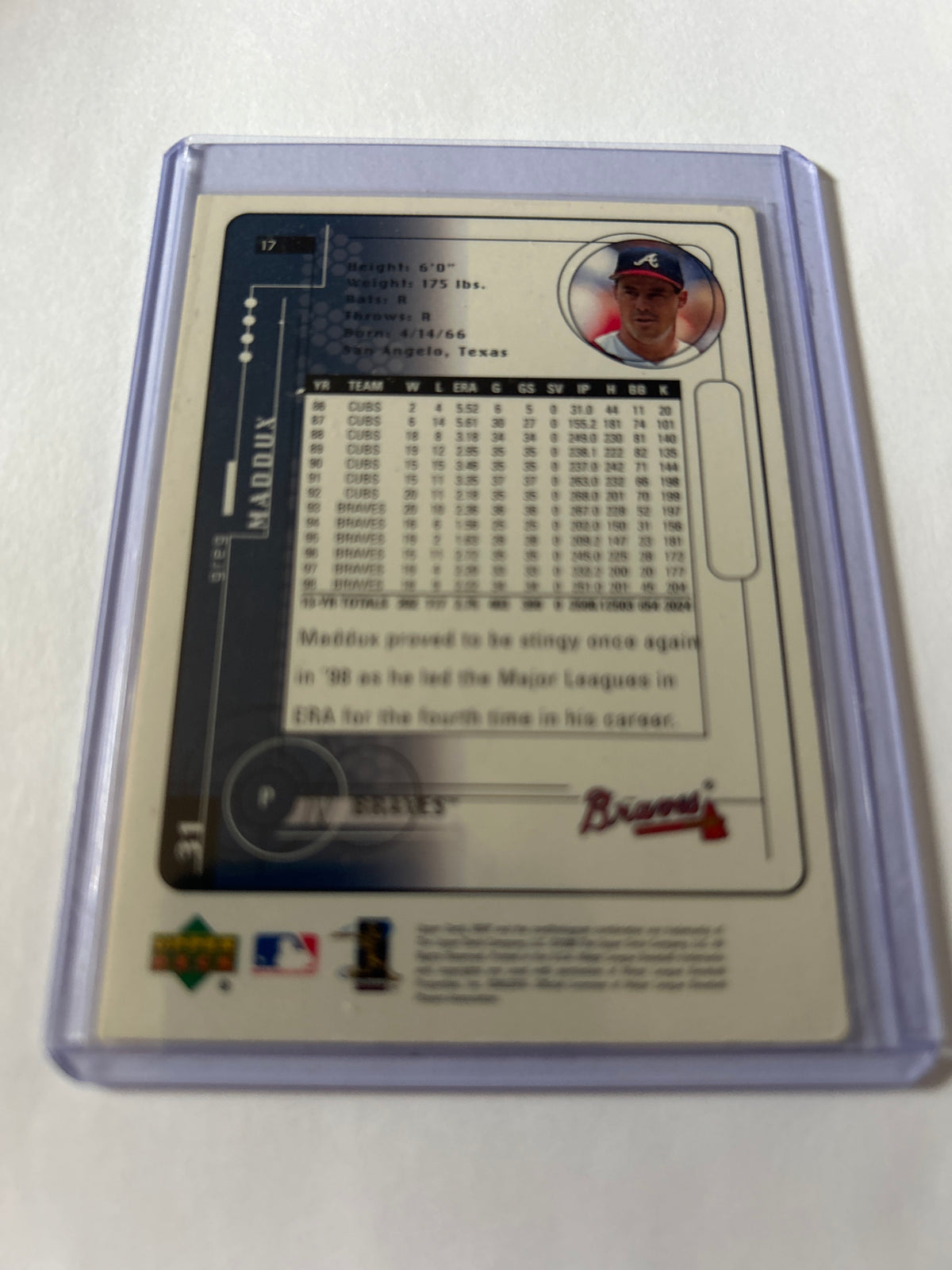 1999 Upper Deck MVP - Greg Maddux #17