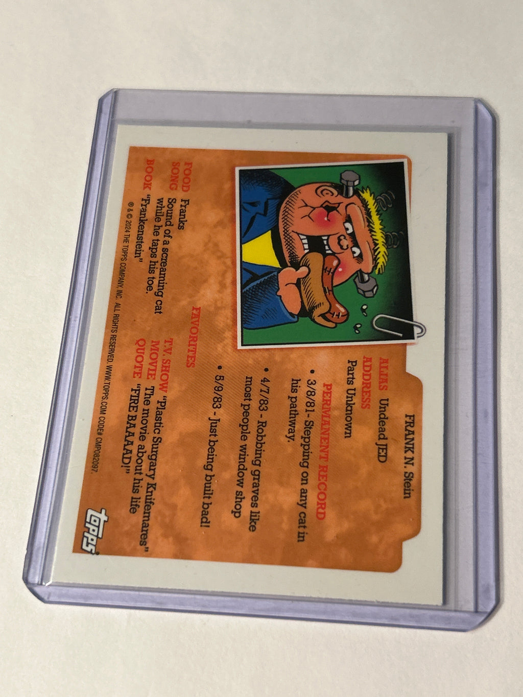 Garbage Pail Kids 282a Screwey Dewey – Card# 282a