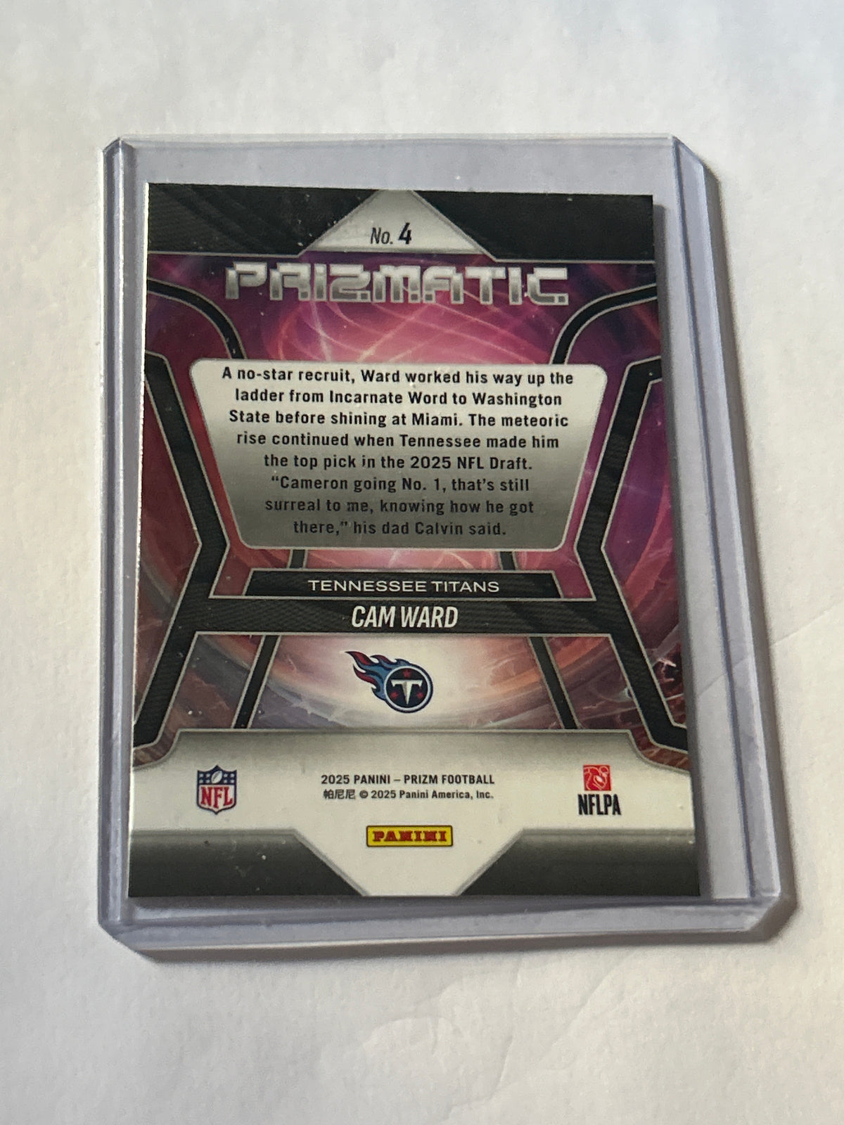 2025 Panini Prizm - Prizmatic Cam Ward #4 Silver Prizm (RC)