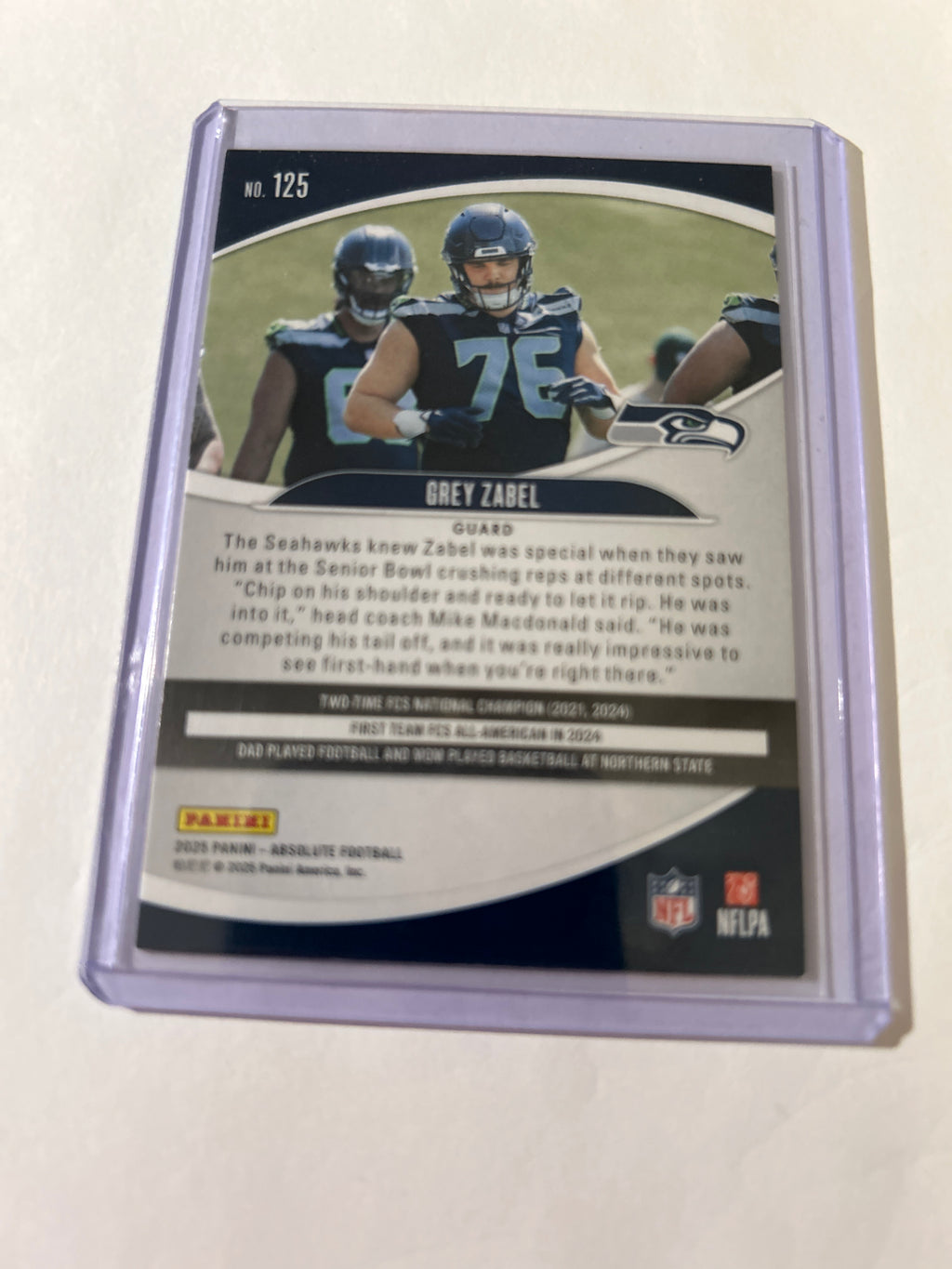 2025 Panini Absolute - Rookies Grey Zabel #125 (RC)