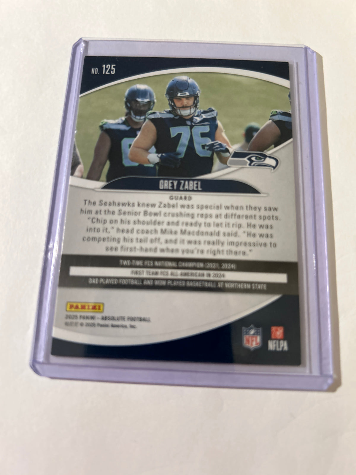 2025 Panini Absolute - Rookies Grey Zabel #125 (RC)
