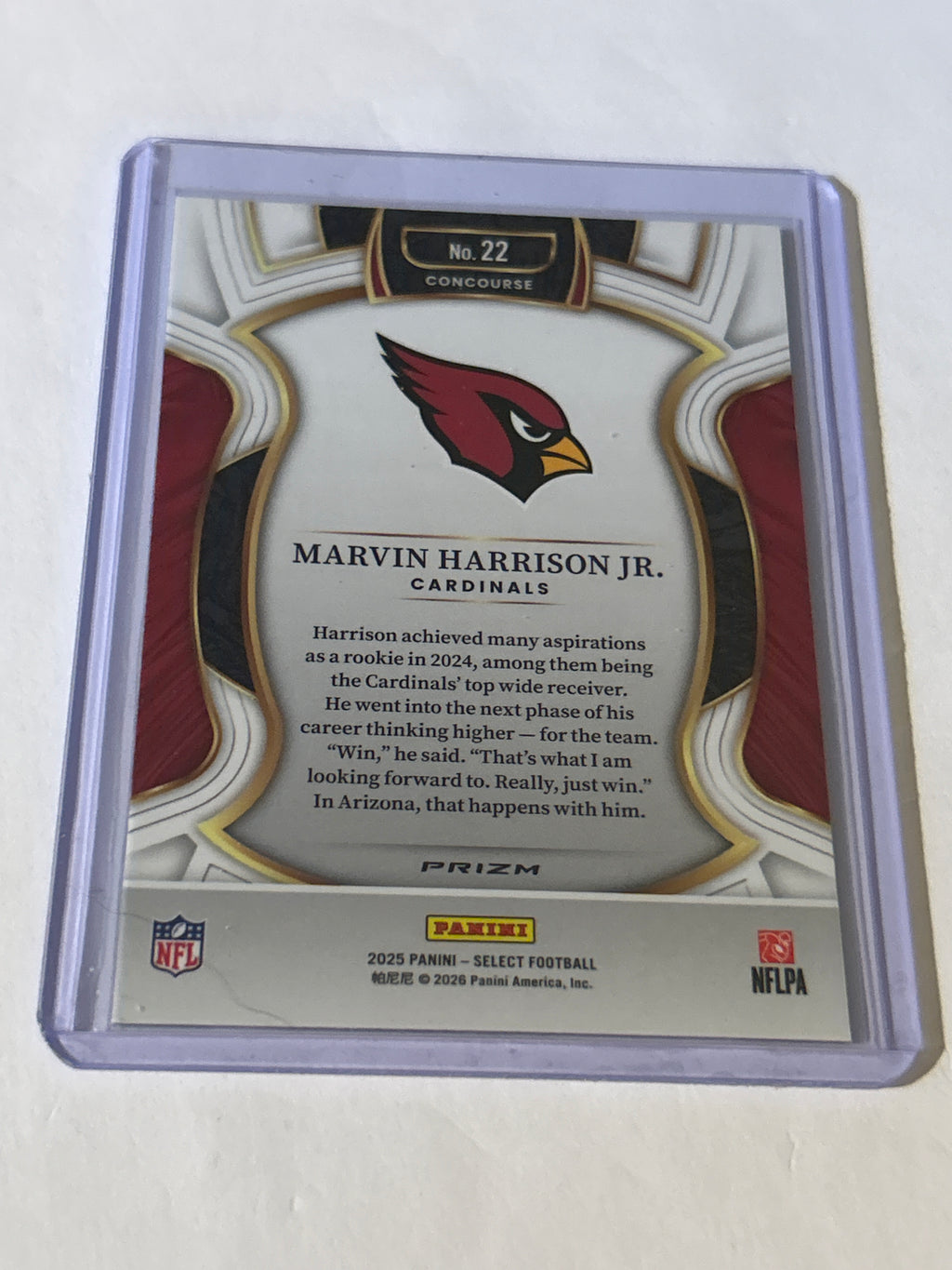 2025 Panini Select - Concourse Marvin Harrison Jr- #22 Black and Green Shock Prizm