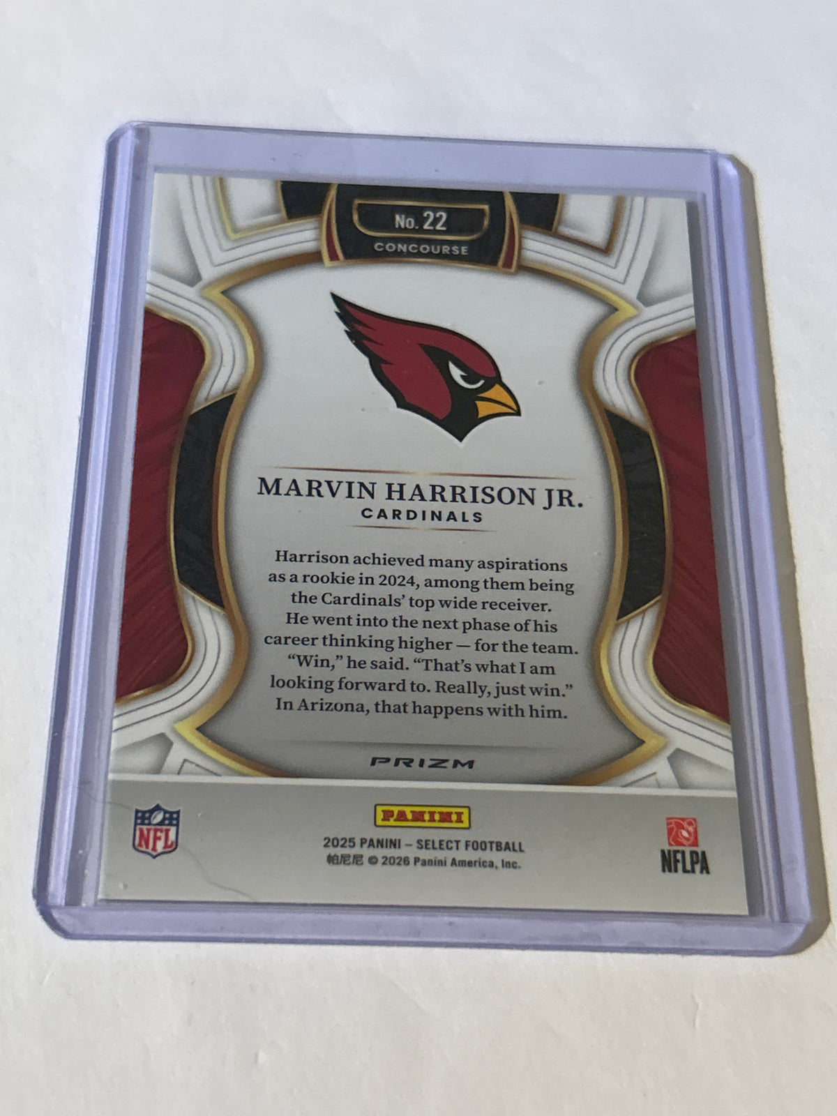 2025 Panini Select - Concourse Marvin Harrison Jr- #22 Black and Green Shock Prizm