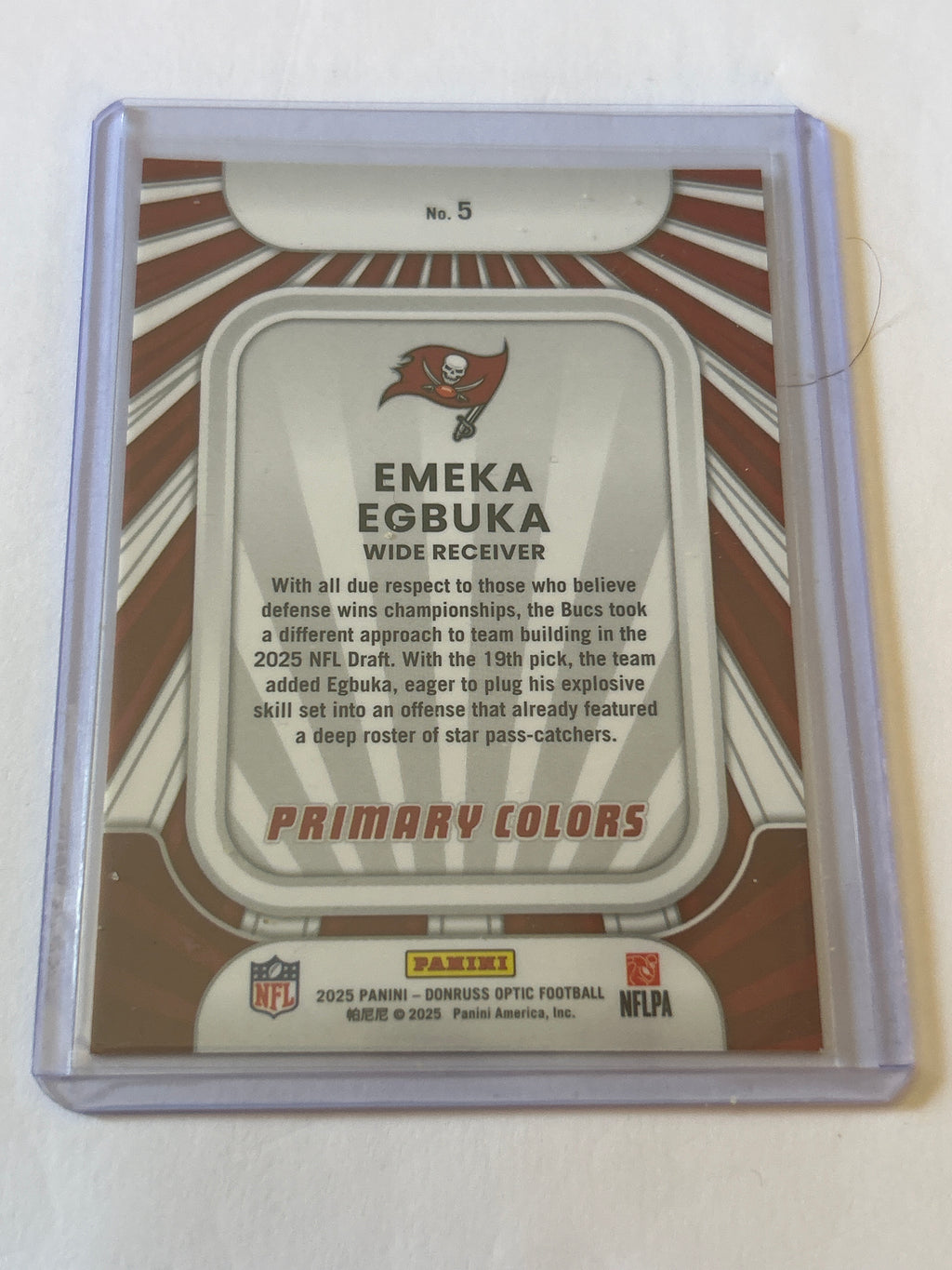 2025 Panini Donruss Optic - Rookie Primary Colors Emeka Egbuka #5 (RC)