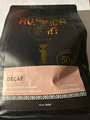 Rwanda Bean Coffee Amahoro Decaf – Cultivated in Rwanda – Ground Coffee 12 oz (Best By 12/1/26)