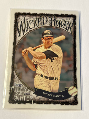 2026 Topps Allen & Ginter Mickey Mantle Wicked Power Insert New York Yankees