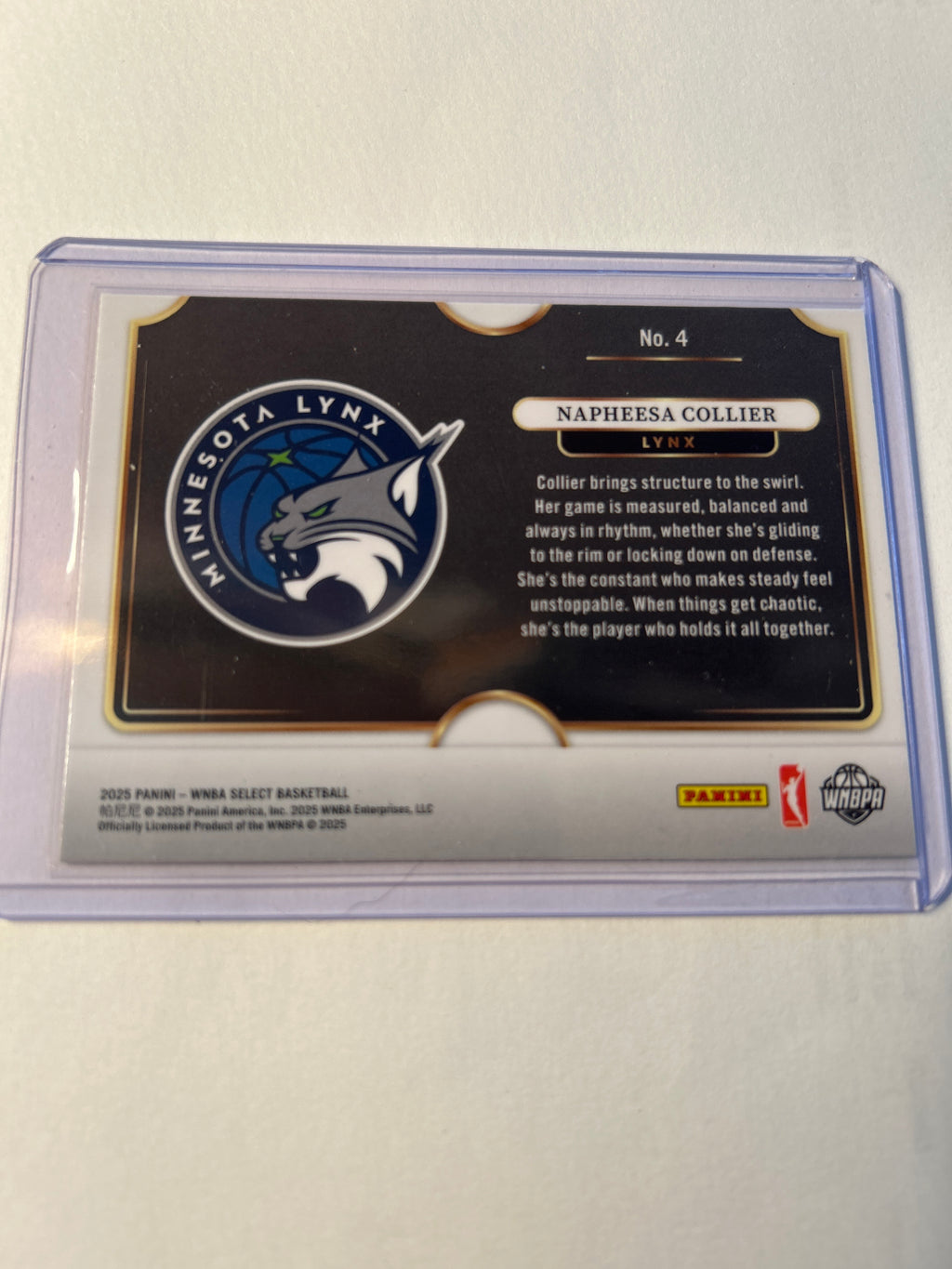 2025 Panini Select WNBA Napheesa Collier Snapshots Insert Minnesota Lynx