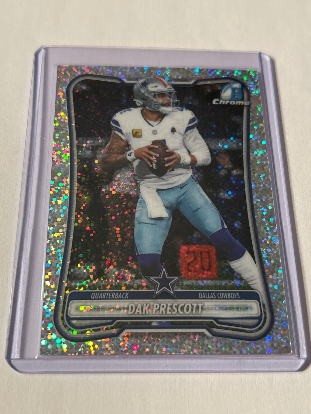 2026 Bowman Chrome Dak Prescott Speckle Refractor Dallas Cowboys