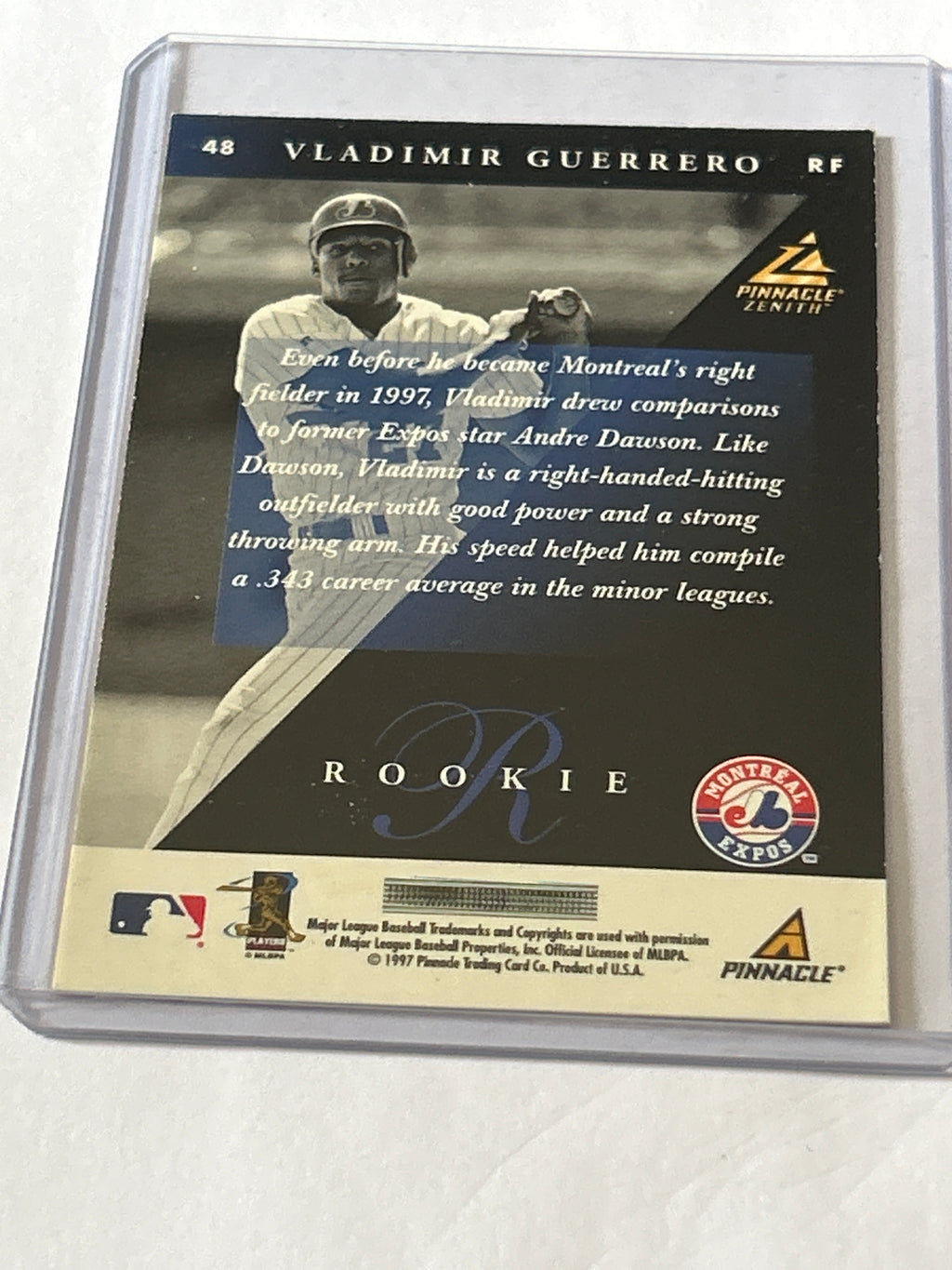 1997 Pinnacle Zenith - Rookie Vladimir Guerrero #48