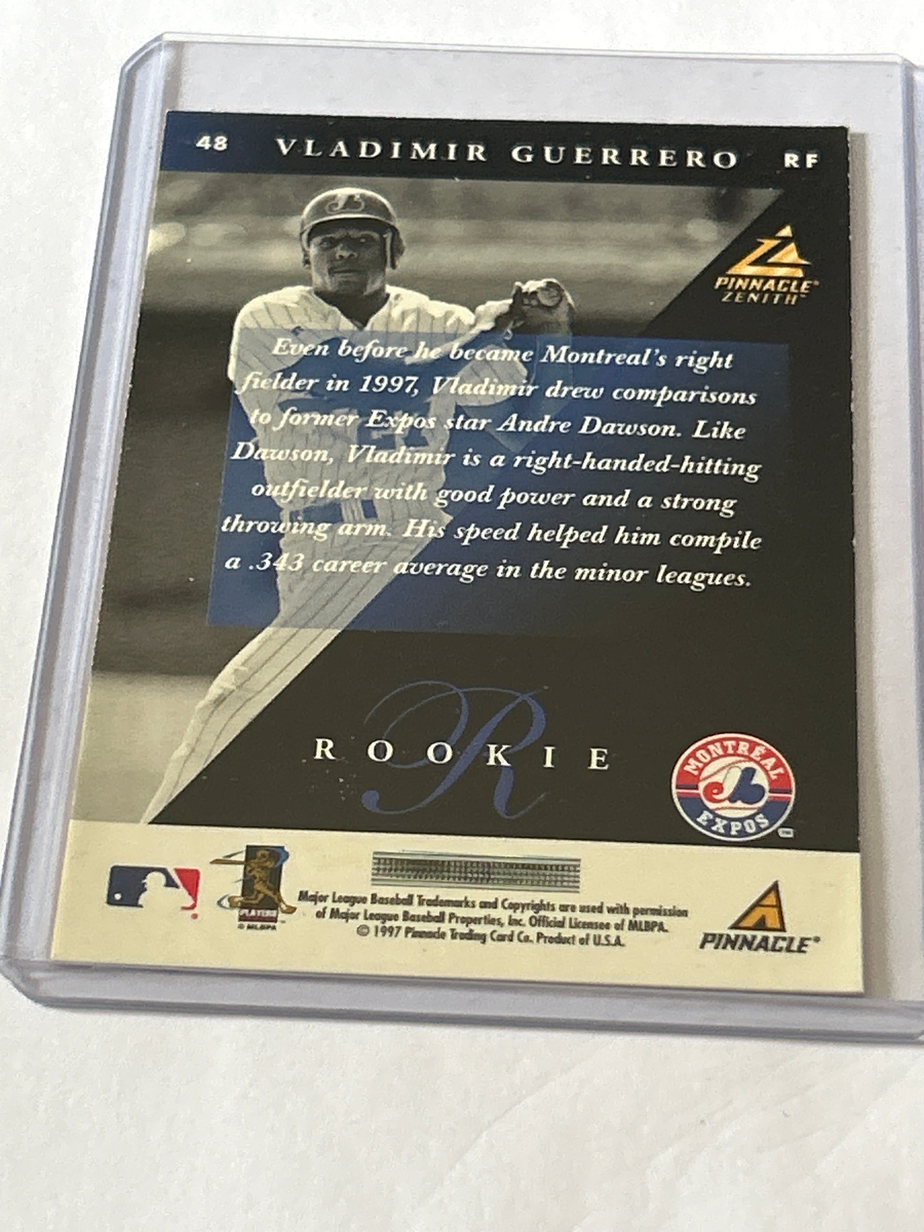 1997 Pinnacle Zenith - Rookie Vladimir Guerrero #48