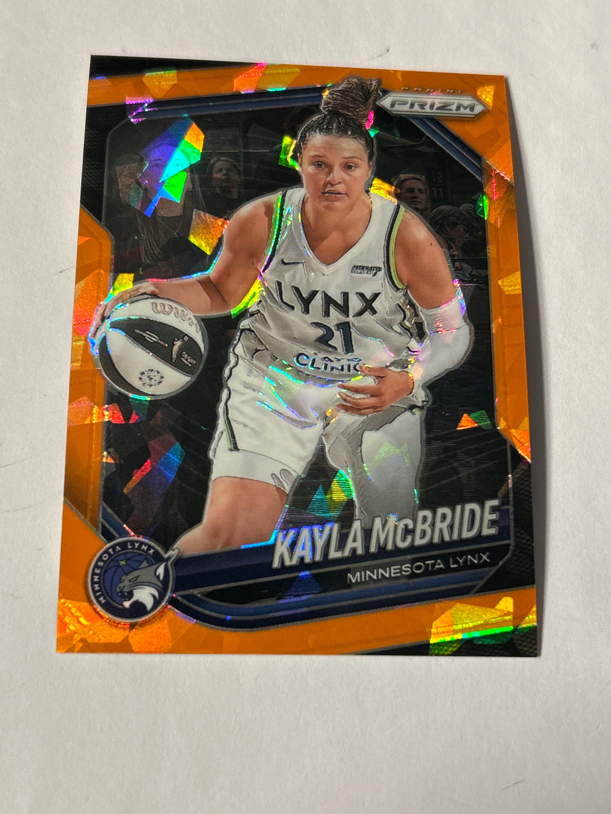 2025 Panini WNBA Prizm Kayla McBride Orange Ice Prizm Lynx