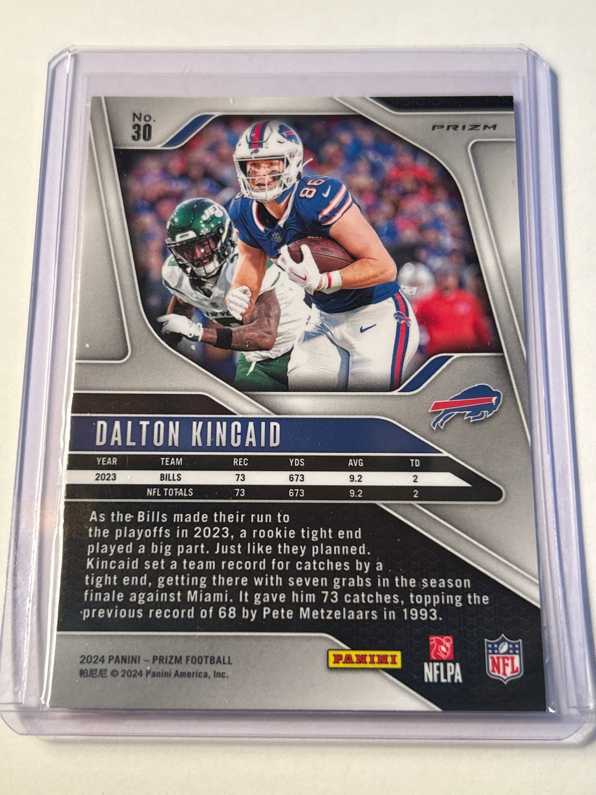 Panini Prizm Dalton Kincaid Orange Disco Prizm Buffalo Bills TE