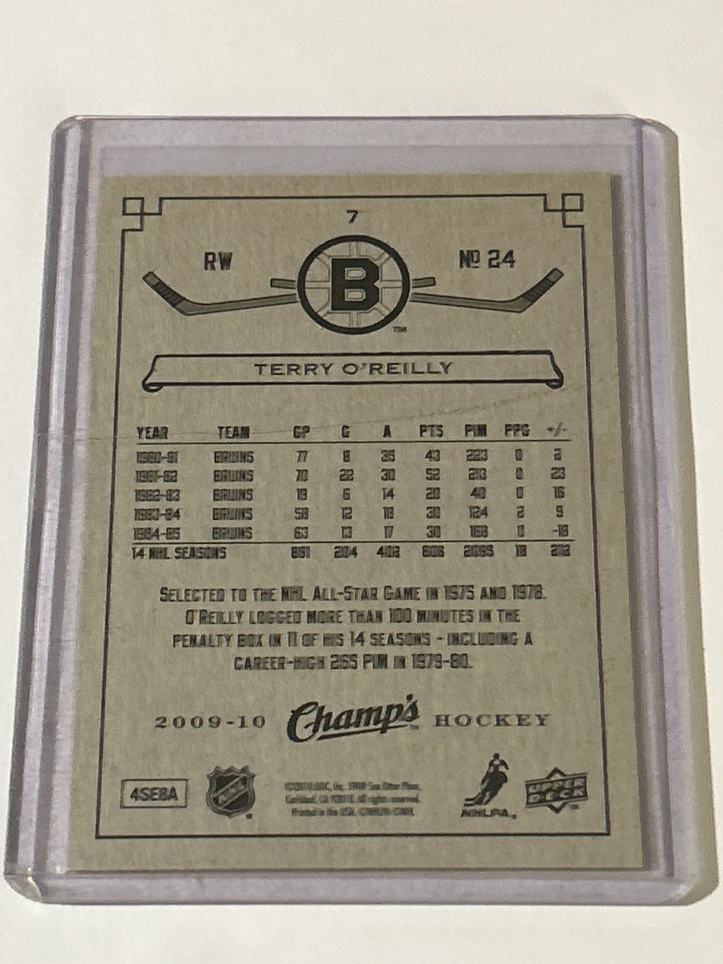 2009-10 Upper Deck Champ's - Terry O'Reilly #7