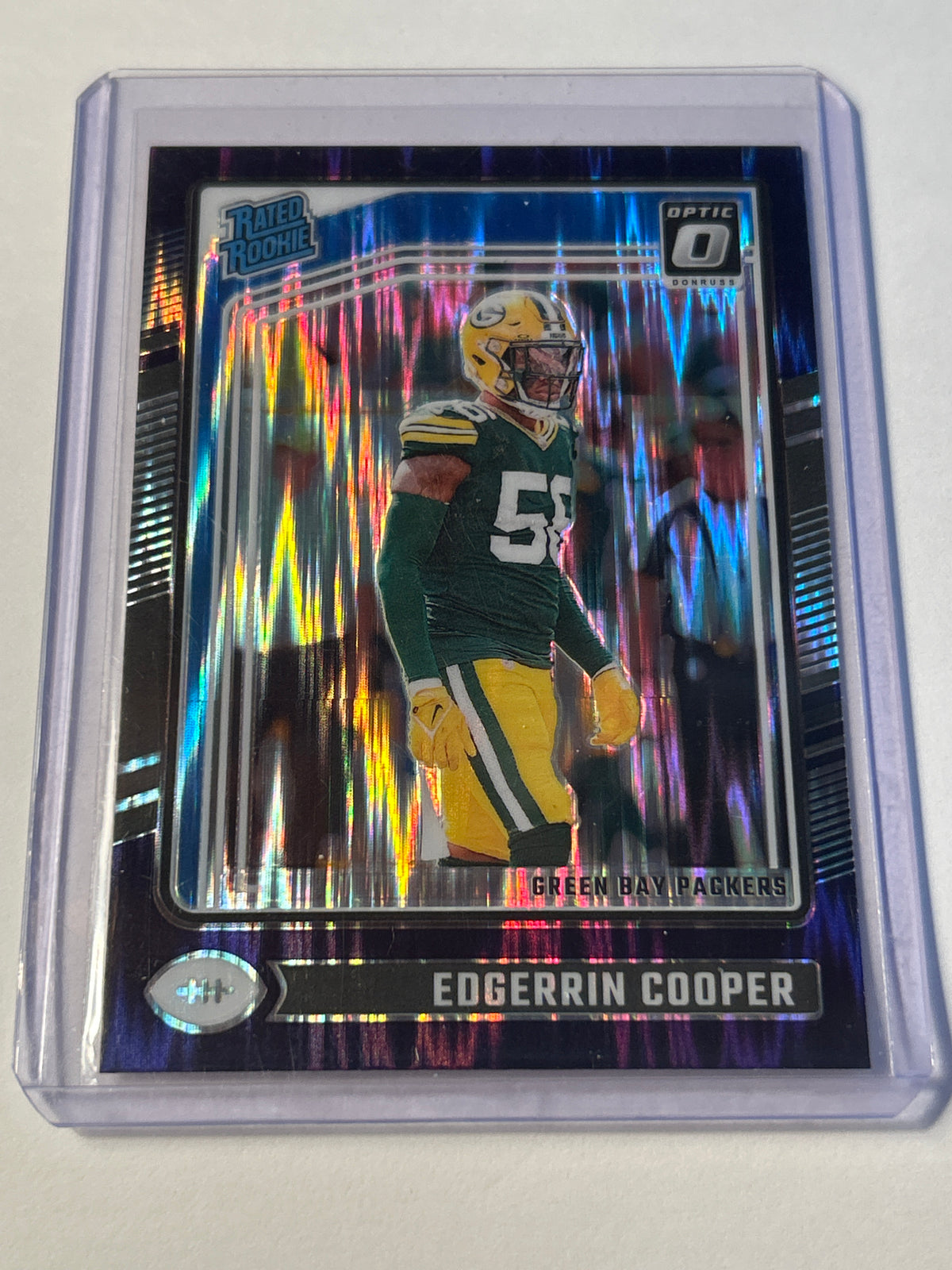 2024 Donruss Optic Rated Rookie Edgerrin Cooper (RC) Purple Shock Green Bay Packers LB