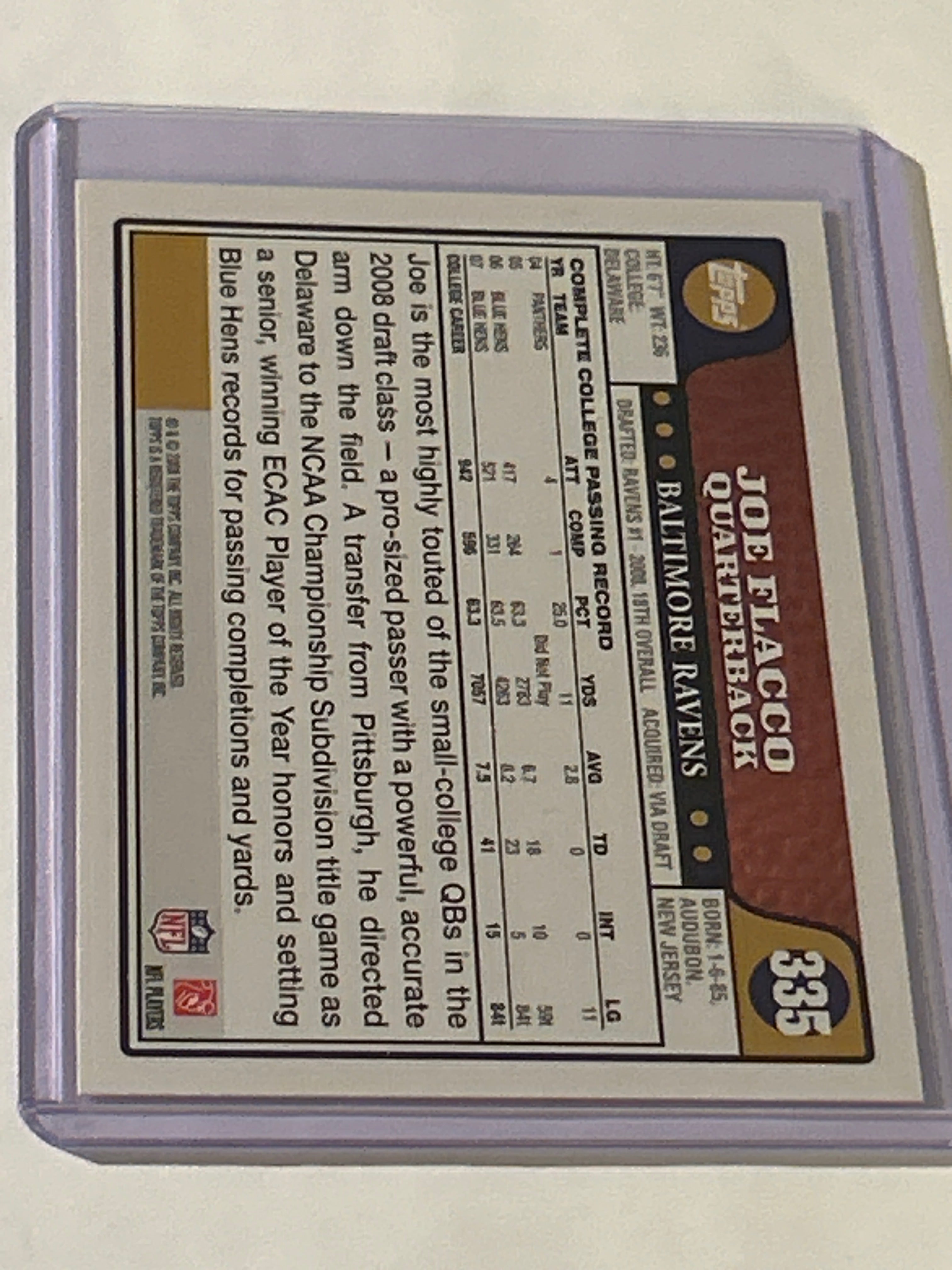2008 Topps - Joe Flacco #335 (RC)