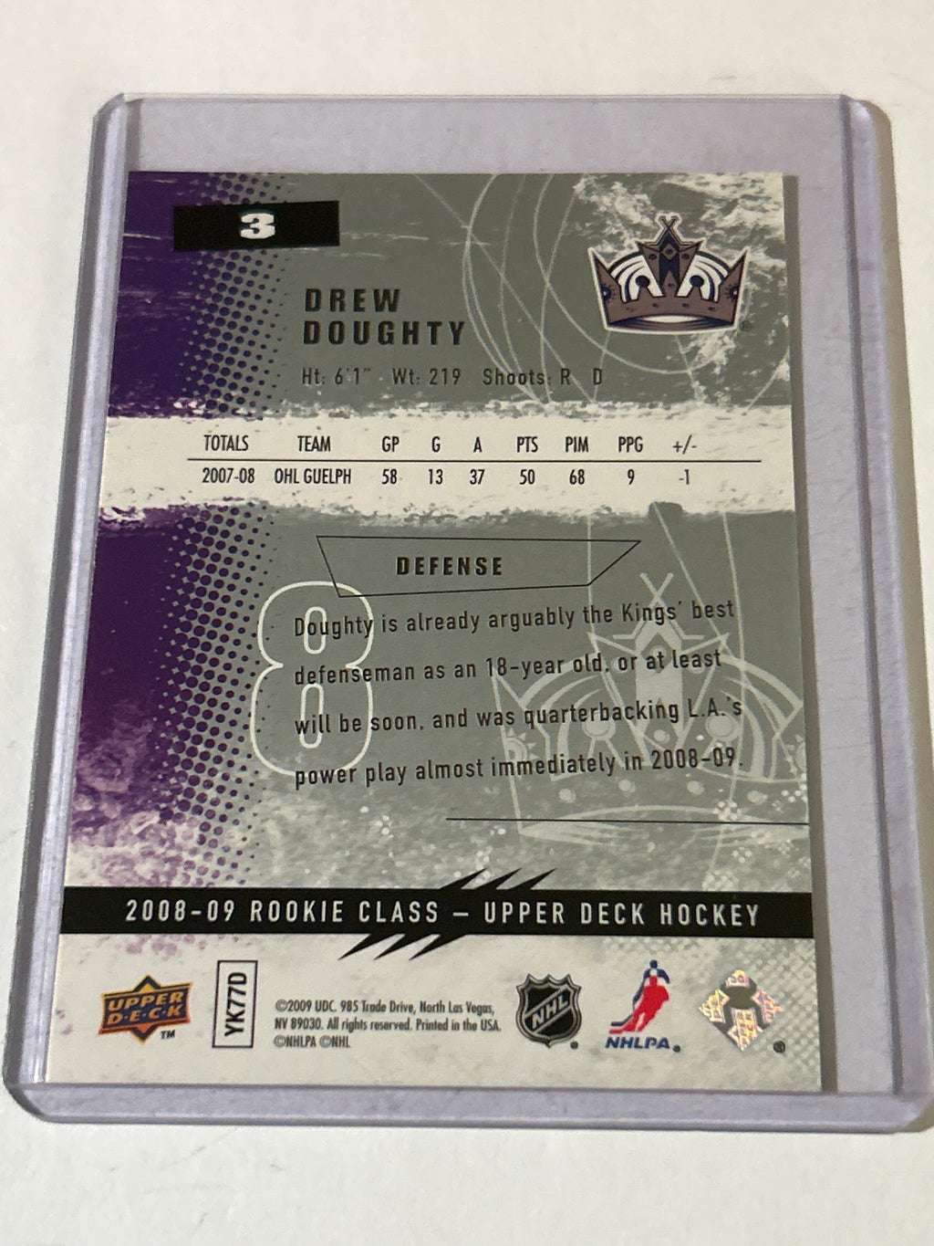 2008-09 Upper Deck Rookie Class - Drew Doughty #3 (RC)