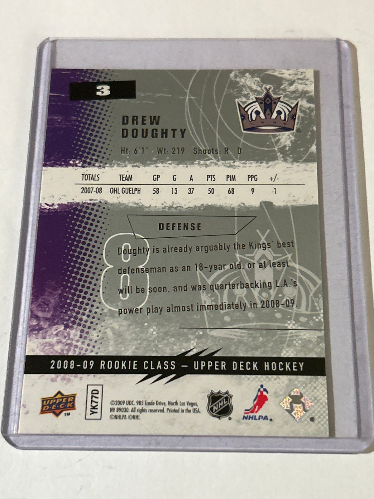2008-09 Upper Deck Rookie Class - Drew Doughty #3 (RC)