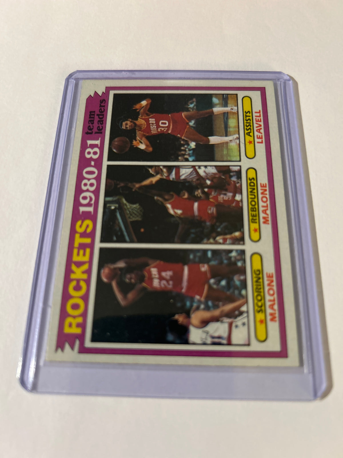 Topps 1980-81 Rockets Team Leaders #52 Moses Malone Allen Leavell