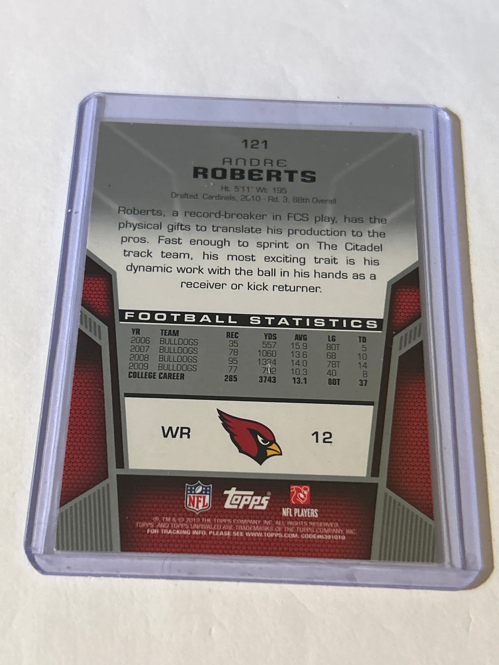 2010 Topps Unrivaled - Rookie Andre Robert’s #121 - 276/499